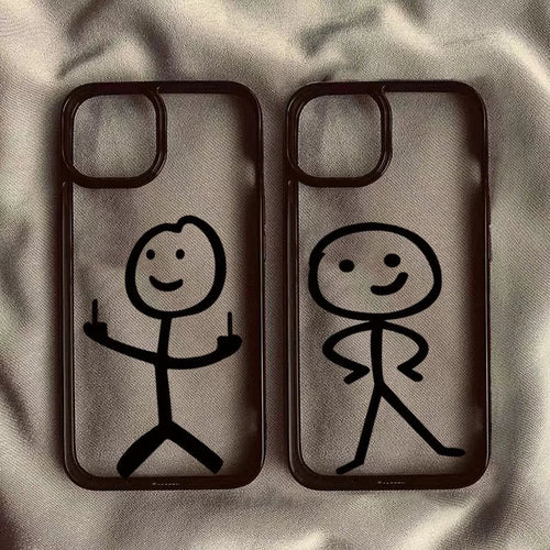 Cartoon Matchman Hard Clear Phone Case