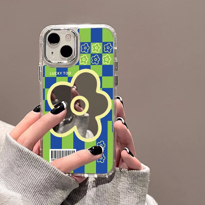 Cartoon Fruit Make Up Mirror Phone Case